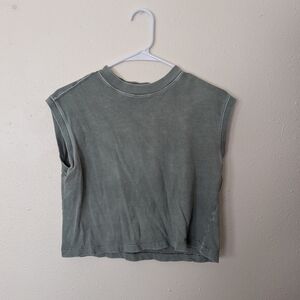 Richer Poorer Washed Sage Green Muscle Tee